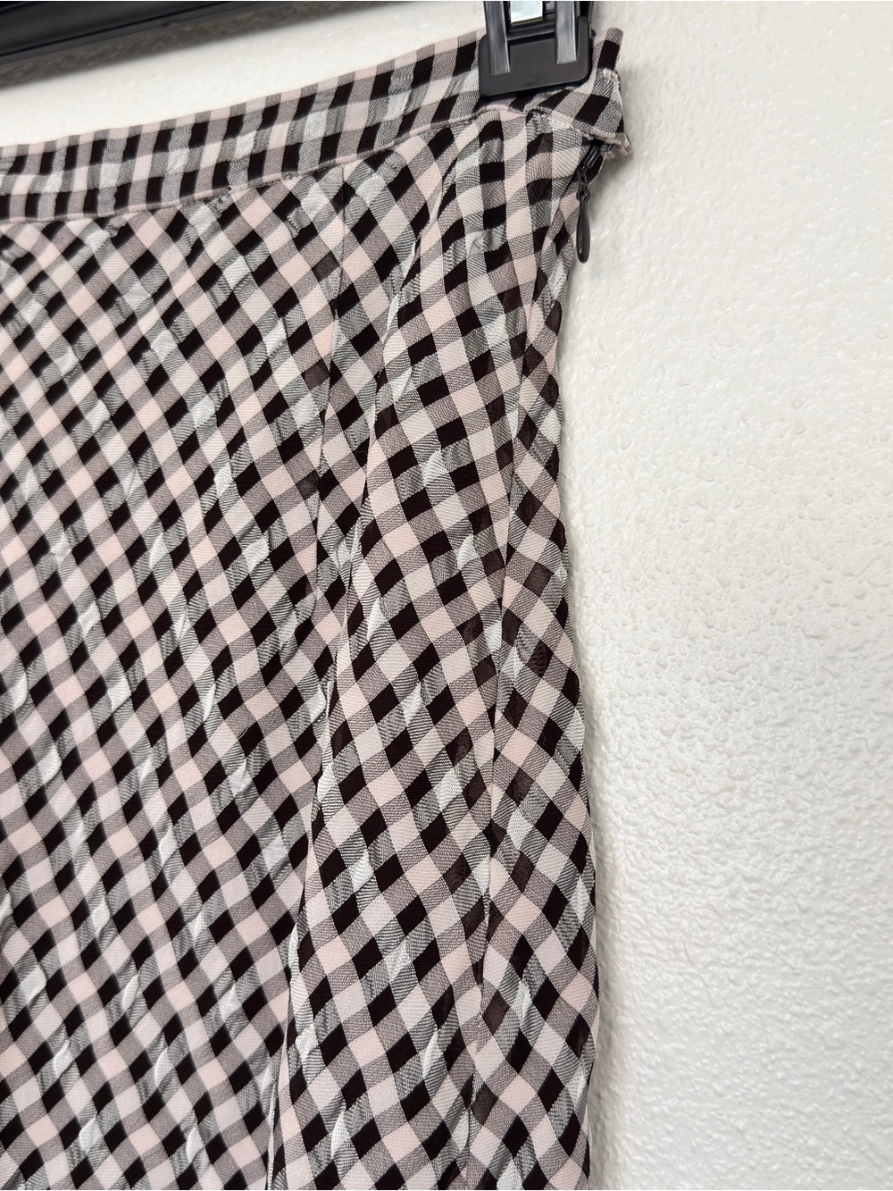 & Other Stories Gingham Maxi Skirt 4 Brown Cream Bias Cut Check - Picture 3 of 6